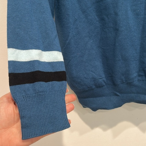 Chaser Sample Blue 'Outlaw' knit Sweatshirt long sleeve sweater women’s - Picture 4 of 5